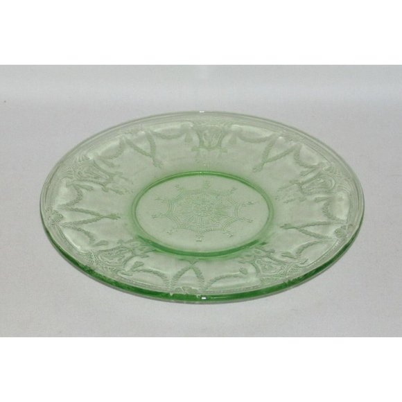 Hocking Glass CAMEO Ballerina Green Bread and Butter Plate - Picture 1 of 2